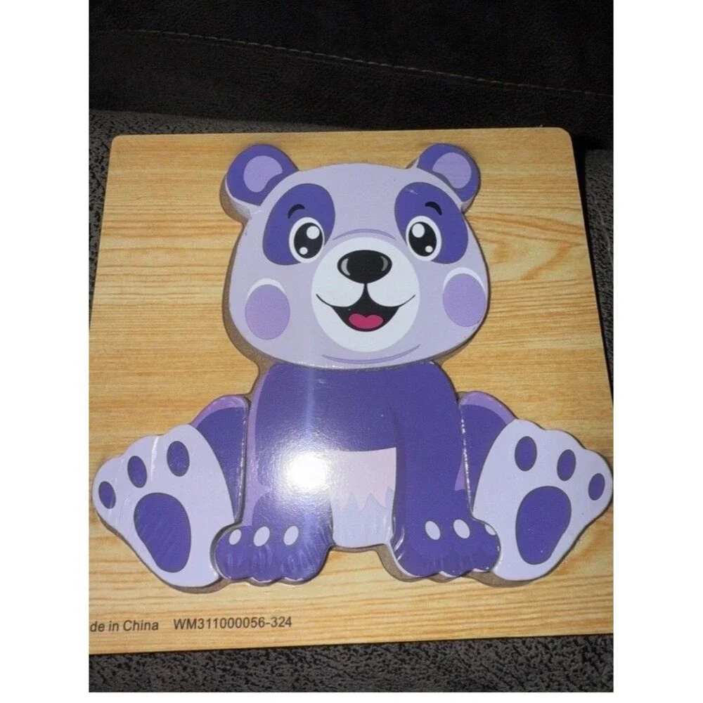 Spark Créate Imagine Wooden Walmart purple Panda Mini Puzzle Toodler Bear Jigsaw